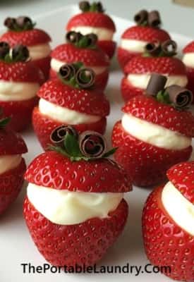 10. Cheesecake-Stuffed Strawberries