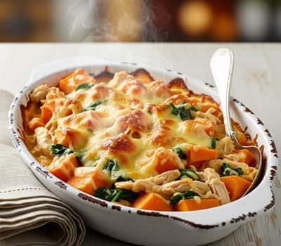 10. Creamy Sweet Potato Chicken Casserole