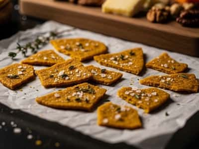 10. Pumpkin Sourdough Crackers with Sea Salt & Thyme