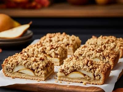 10. Sourdough Pear & Walnut Crumble Bars