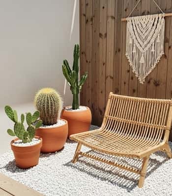11. Boho Lounge Corner with White Gravel Base