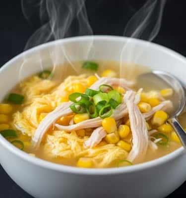 11. Chicken Corn Soup with Egg Swirls