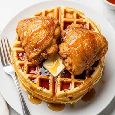 11. Chicken and Waffles - Sweet, Savory, Southern Gold