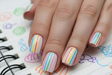 11. Colored Pencil Stripes