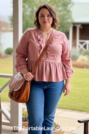 11. Peplum Tops and Straight Leg Jeans