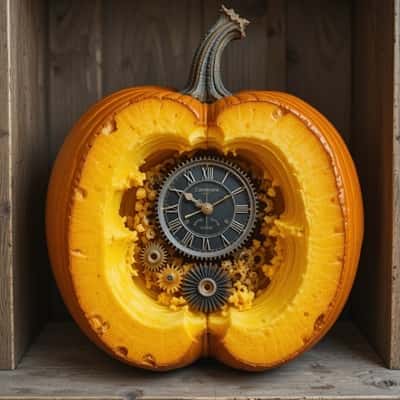11. Pumpkin Gear Clock