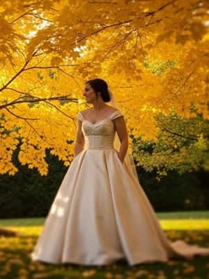 11. The Champagne Corset Ballgown (With Pockets)