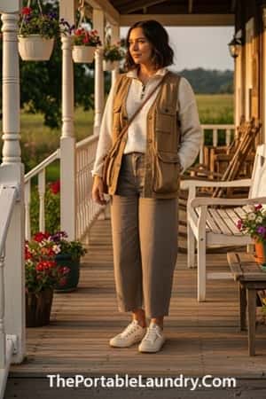 11. The Farmhouse Neutral Layer Look