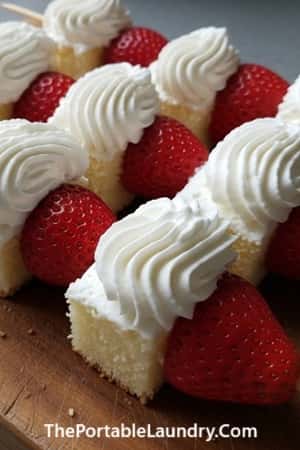 12. Keto Strawberry Shortcake Skewers