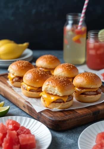 12. Mini Turkey & Cheese Sliders with Sweet Buns
