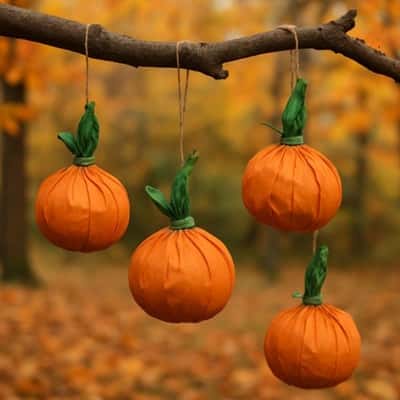 12. Paper Bag Pumpkin Pinatas