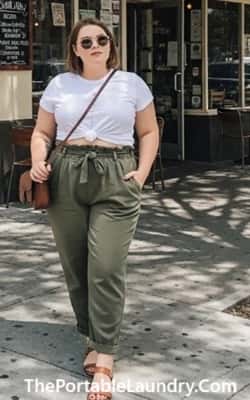 12. Paperbag Waist Pants with Tucked Tee