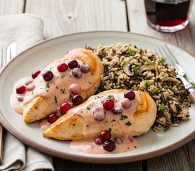 13. Creamy Cranberry Chicken