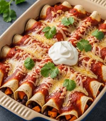 13. Sweet Potato & Black Bean Enchiladas