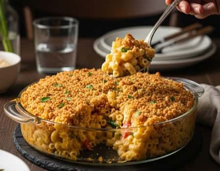 13. Veggie-Packed Creamy Mac & Cheese Bake