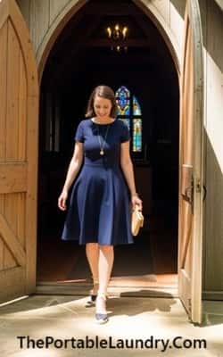 14. Sleeved Fit-and-Flare Dress with Espadrilles