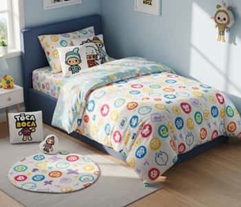 14. Toca World-Themed Bedding Ensemble