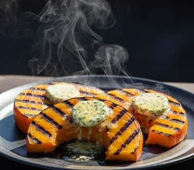 2. Grilled Hokkaido Pumpkin Steaks with Charred Citrus Butter