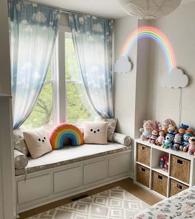 2. Rainbow Window Bench Reading Spot