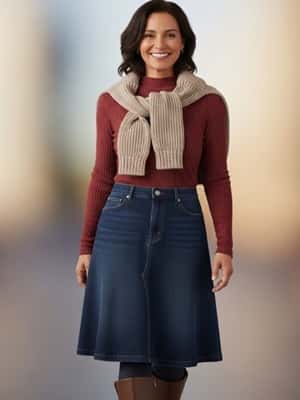 2. The Egg Festival-Inspired Denim Skirt Look