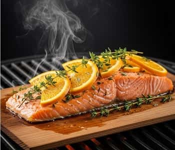 3. Cedar Plank Salmon with Orange and Thyme