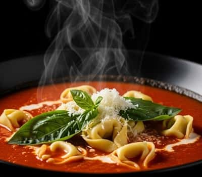 3. Dad’s Lazy Tomato Basil Tortellini Soup