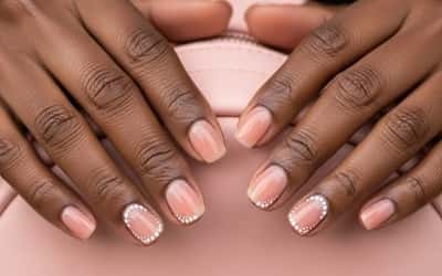 3. Peachy Nude with White Dots