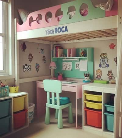 4. Dual Zone Bed + Study Area (For Small Rooms)