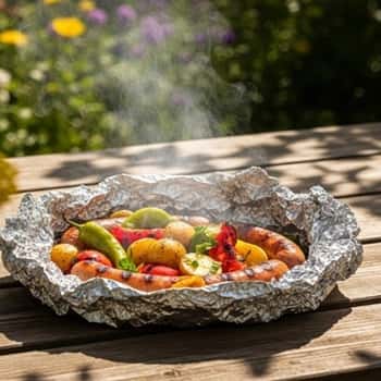 4. Lazy Dad’s Grilled Sausage & Veggie Foil Packs