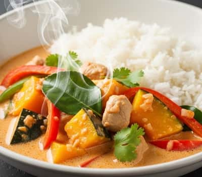 4. Thai Coconut Pumpkin Curry with Kaffir Lime