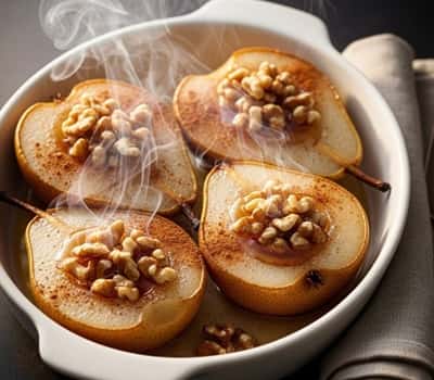 5. Baked Pears with Honey and Walnuts