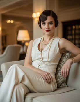 5. Pearls, Power, and a Pinstripe Twist