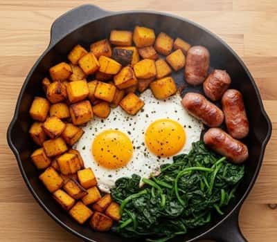 5. Savory Pumpkin Breakfast Hash with Runny Eggs