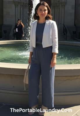 5. Sleeveless Jumpsuit with Cropped Blazer