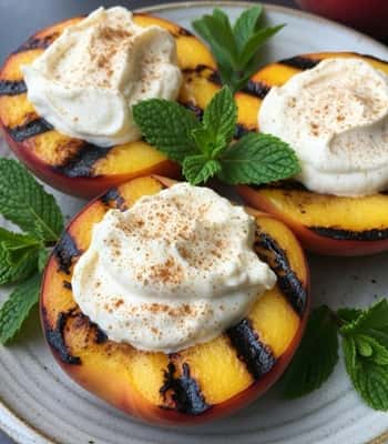 6. Grilled Peaches with Cinnamon Mascarpone