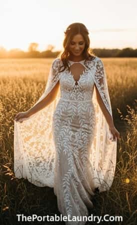 6. The “Boho Angel” Cape Dress