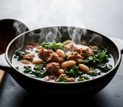 6. White Bean Sausage & Kale Soup