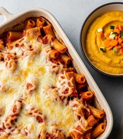 7. Baked Ziti with Hidden Fall Veggies