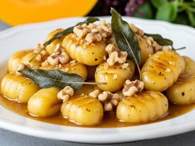 7. Hokkaido Pumpkin Gnocchi in Brown Butter and Sage