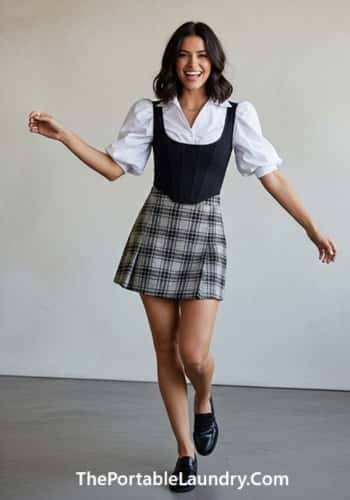 7. Puff Sleeve Blouse + Corset Top Combo