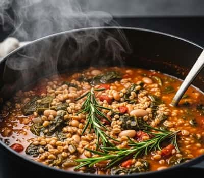 7. Tuscan Farro & White Bean Soup with Rosemary