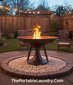 7. White Stone Fire Bowl Base