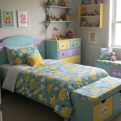 8. Bold Color-Blocked Furniture