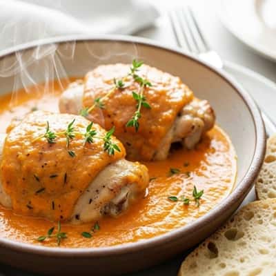 8. Creamy Carrot & Thyme Chicken Thighs