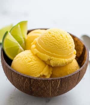 8. Creamy Mango-Lime “Faux” Sorbet