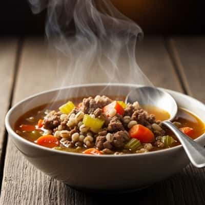 8. Ground Beef & Barley Soup (For When You’re Done With Chicken)