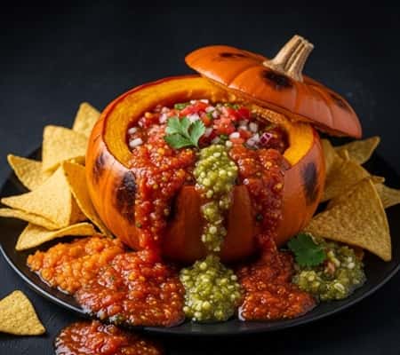8. Pumpkin Guts Salsa Bar