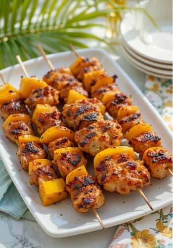 8. Sweet & Spicy Mango Chicken Skewers