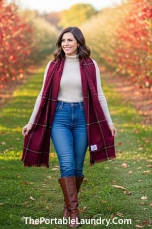9. Apple Orchard Blanket Scarf Look