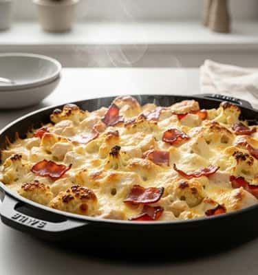 9. Chicken Bacon Ranch Cauliflower Bake